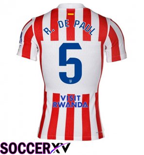 Soccer Jersey Atletico Madrid (R. De PAUL 5) Home Red 2025/2026