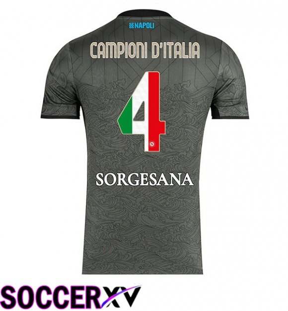 Soccer Jersey SSC Napoli Campioni D'Italia Third Grey 2024/2025
