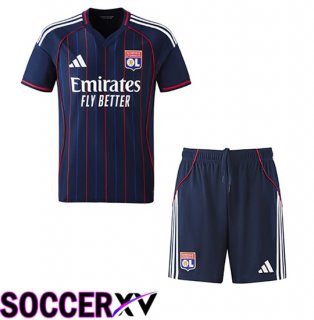 lyon Kids Away Soccer Jersey 2025 2026