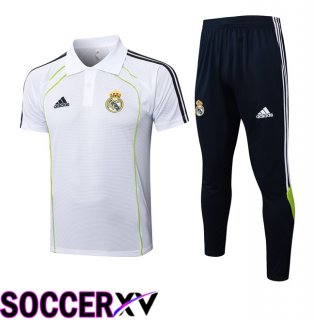 Real Madrid Soccer Polo + Training Pants White 2025/2026