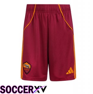 AS Rome Home Soccer Shorts Red 2025/2026