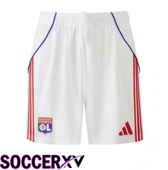 lyon OL Home Soccer Shorts White 2025/2026