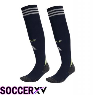 Real Madrid Away Soccer Socks Black 2025/2026