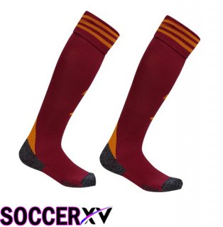AS Rome Home Soccer Socks Red 2025/2026