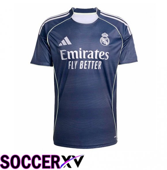 Real Madrid Away Soccer Jersey Blue Royal 2025/2026