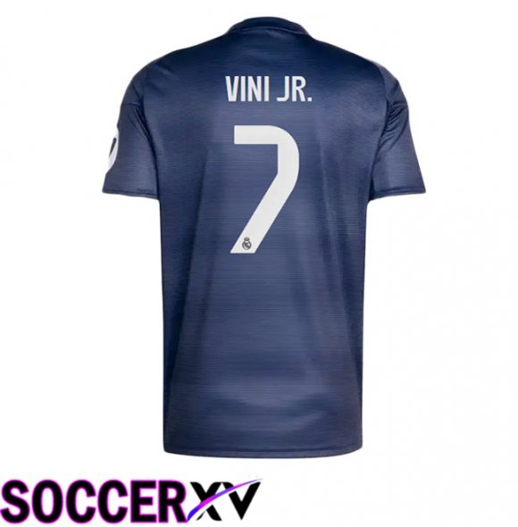 Real Madrid (Vini Jr. 7) Away Soccer Jersey Blue Royal 2025/2026