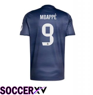 Real Madrid (Mbappé 9) Away Soccer Jersey Blue Royal 2025/2026