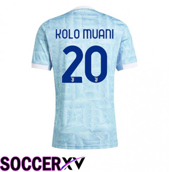 Juventus (KOLO MUANI 20) Away Soccer Jersey Blue White 2025/2026
