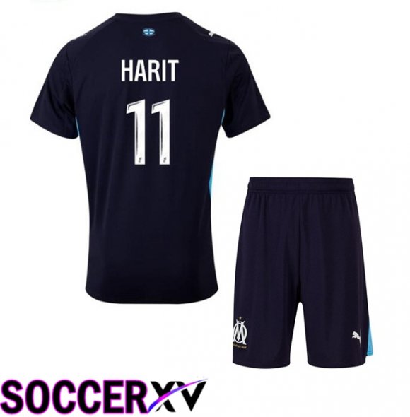 Marseille OM (HARIT 11) Kids Away Soccer Jersey Blue Royal 2025/2026