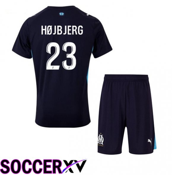 Marseille OM (HØJBJERG 23) Kids Away Soccer Jersey Blue Royal 2025/2026