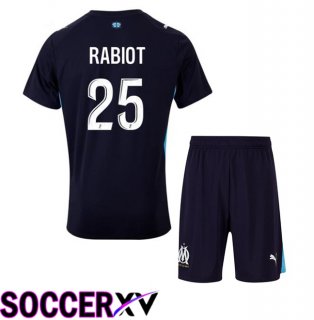 Marseille OM (RABIOT 25) Kids Away Soccer Jersey Blue Royal 2025/2026