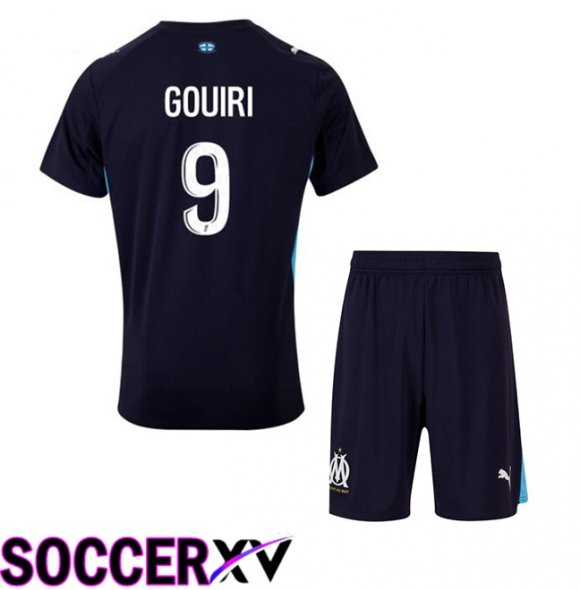 Marseille OM (GOUIRI 9) Kids Away Soccer Jersey Blue Royal 2025/2026