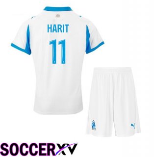 Marseille OM (HARIT 11) Kids Home Soccer Jersey White 2025/2026