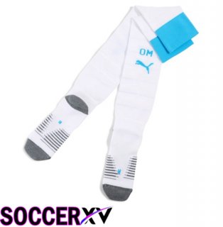 Marseille OM Home Soccer Socks White 2025/2026
