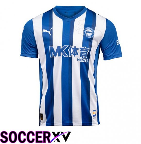 Deportivo Alaves Home Soccer Jersey Blue White 2025/2026