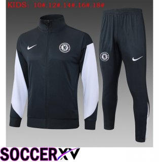 FC Chelsea Kids kit Training Jacket Suit Grey 2025/2026