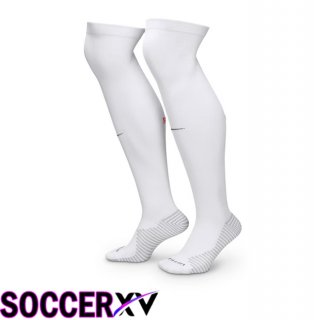 Paris PSG Away Soccer Socks White 2025/2026