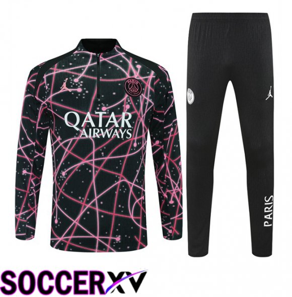 Jordan Paris PSG kit Training Tracksuit Black Pink 2025/2026