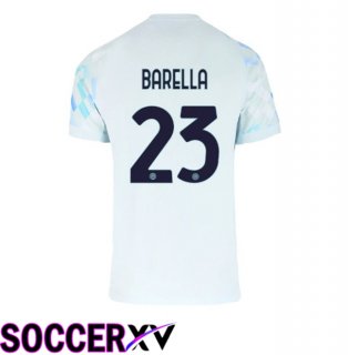 Inter Milan (BARELLA 23) Away Soccer Jersey White Blue 2025/2026