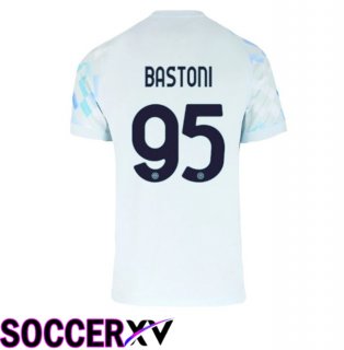 Inter Milan (BASTONI 95) Away Soccer Jersey White Blue 2025/2026