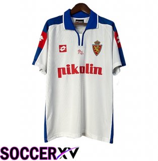 Real Zaragoza Retro Home Soccer Jersey 2004