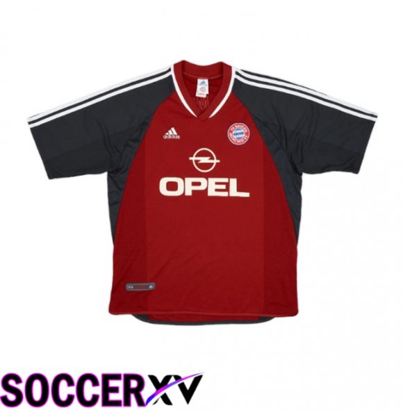 Bayern Munich Retro Home Soccer Jersey Red 2001-2002