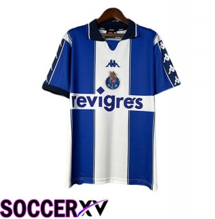 FC Porto Retro Home Soccer Jersey White Blue 1999-2000