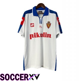 Real Zaragoza Retro Home Soccer Jersey White 2003-2005