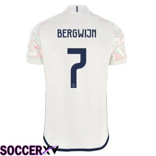 AFC Ajax (Bergwijn 7) Soccer Jersey Away White 2023/2024
