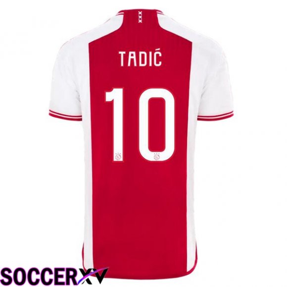 AFC Ajax (Tadić 10) Soccer Jersey Home Red White 2023/2024