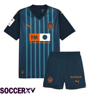 Valencia CF Kids Soccer Jersey Away Blue 2023/2024