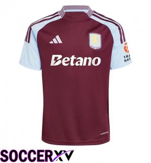 Aston Villa Home Soccer Jersey Red 2024/2025