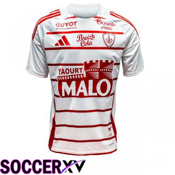 Stade Brestois Away Soccer Jersey White 2024/2025