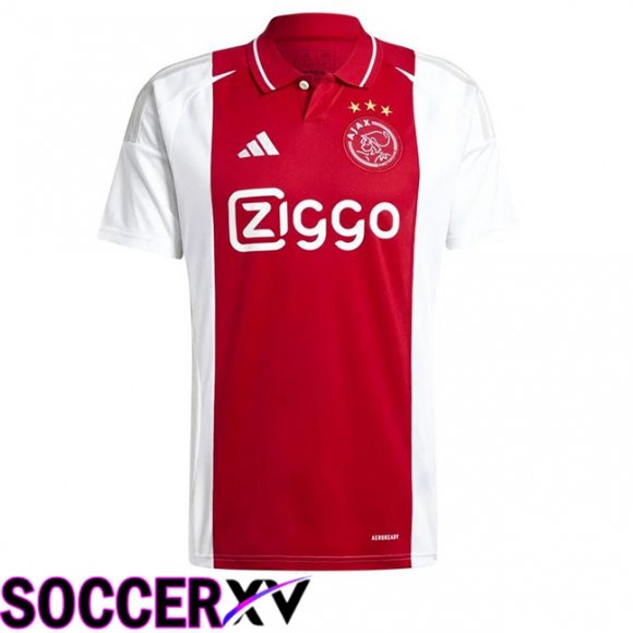 AFC Ajax Home Soccer Jersey Red White 2024/2025