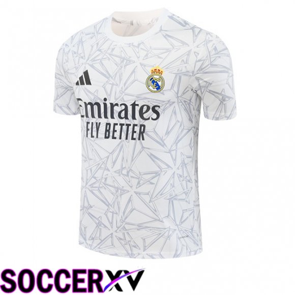 Real Madrid Training T Shirt White 2024/2025