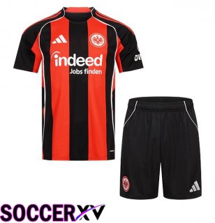 Eintracht Frankfurt Kids Home Soccer Jersey White Red 2025/2026