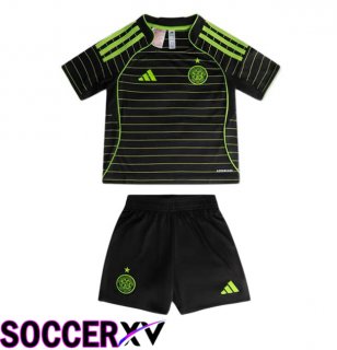 Celtic FC Kids Away Soccer Jersey Black Green 2025/2026