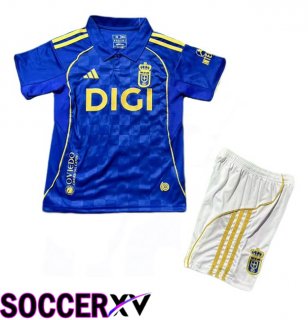Real Oviedo Kids Home Soccer Jersey Blue 2025/2026
