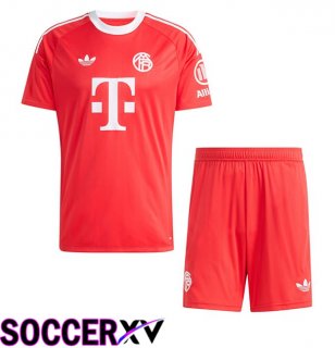 Bayern Munich Kids Goalkeeper Soccer Jersey Red 2025/2026
