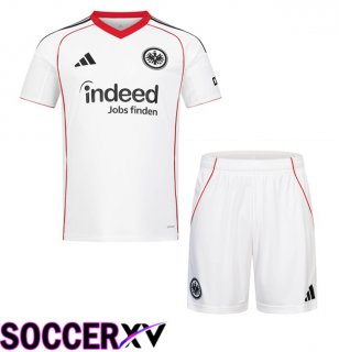 Eintracht Frankfurt Kids Away Soccer Jersey White 2025/2026