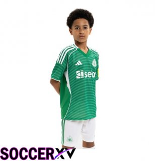 Newcastle United Kids Away Soccer Jersey Green 2025/2026
