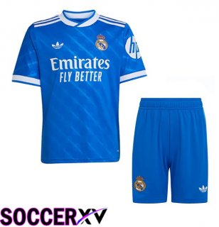 Real Madrid Kids Third Soccer Jersey Blue 2025/2026