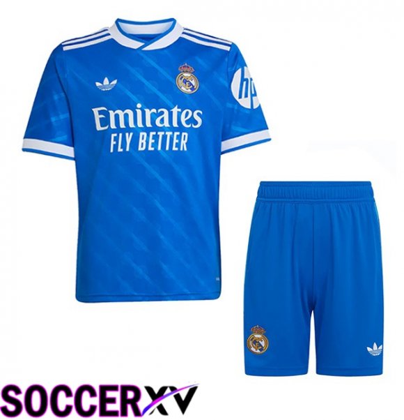 Real Madrid Kids Third Soccer Jersey Blue 2025/2026