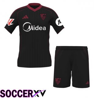 Sevilla FC Kids Third Soccer Jersey Black 2025/2026