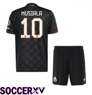 Bayern Munich (Sané 10) Kids Third Soccer Jersey Black 2025/2026