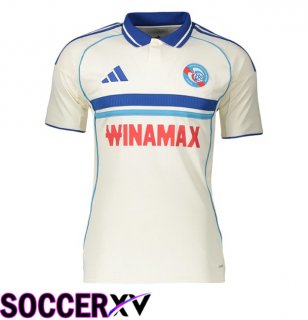 RC Strasbourg Alsace Away Soccer Jersey White 2025/2026