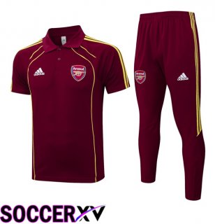 Arsenal Soccer Polo + Training Pants Red 2025/2026