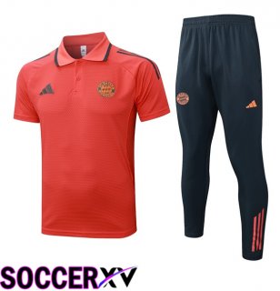 Bayern Munich Soccer Polo + Training Pants Orange 2025/2026
