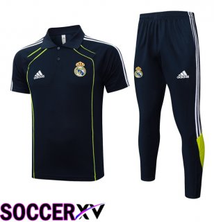 Real Madrid Soccer Polo + Training Pants Blue Royal 2025/2026