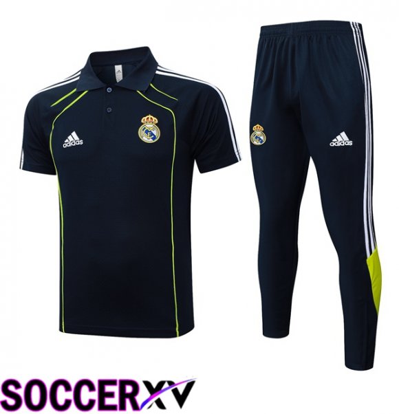 Real Madrid Soccer Polo + Training Pants Blue Royal 2025/2026